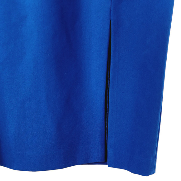 Jill Stuart Sweetheart Blue Sapphire Midi Sheath Dress Size 10 NEW High Slit - Picture 5 of 11